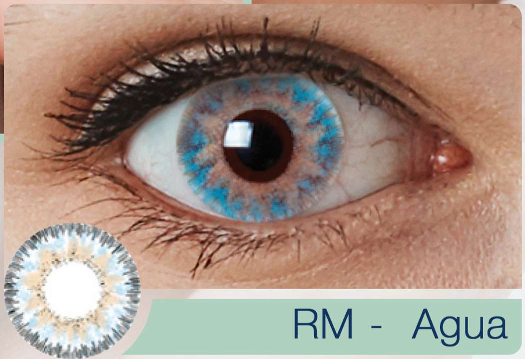 Lentes Formulados Color Romatic RM AQUA (2 unidades)