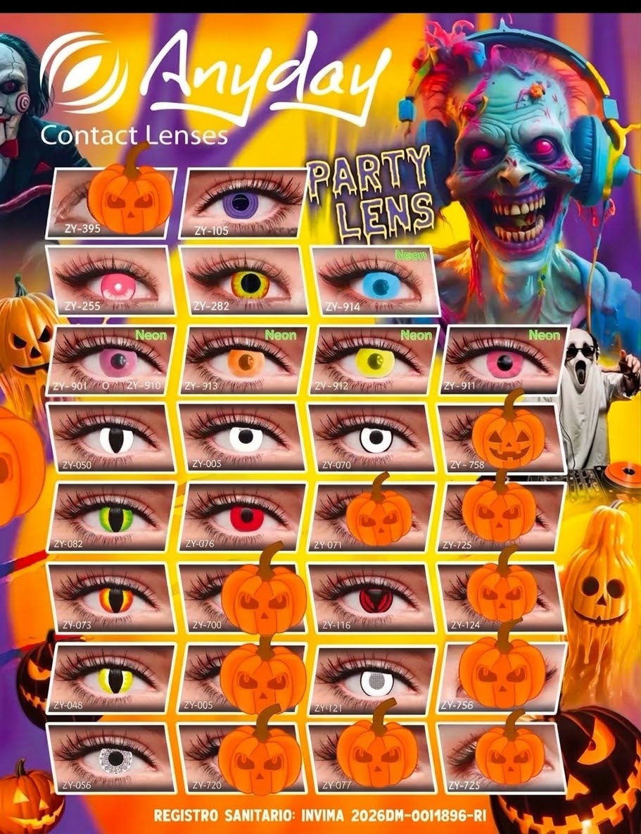 Catálogo Party Lens Anyday para disfraces y cosplay